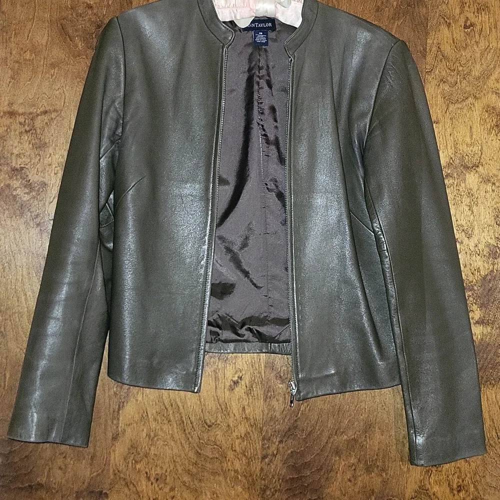 Ann Taylor Butter Soft Leather Jacket XS - Picture 3 of 10